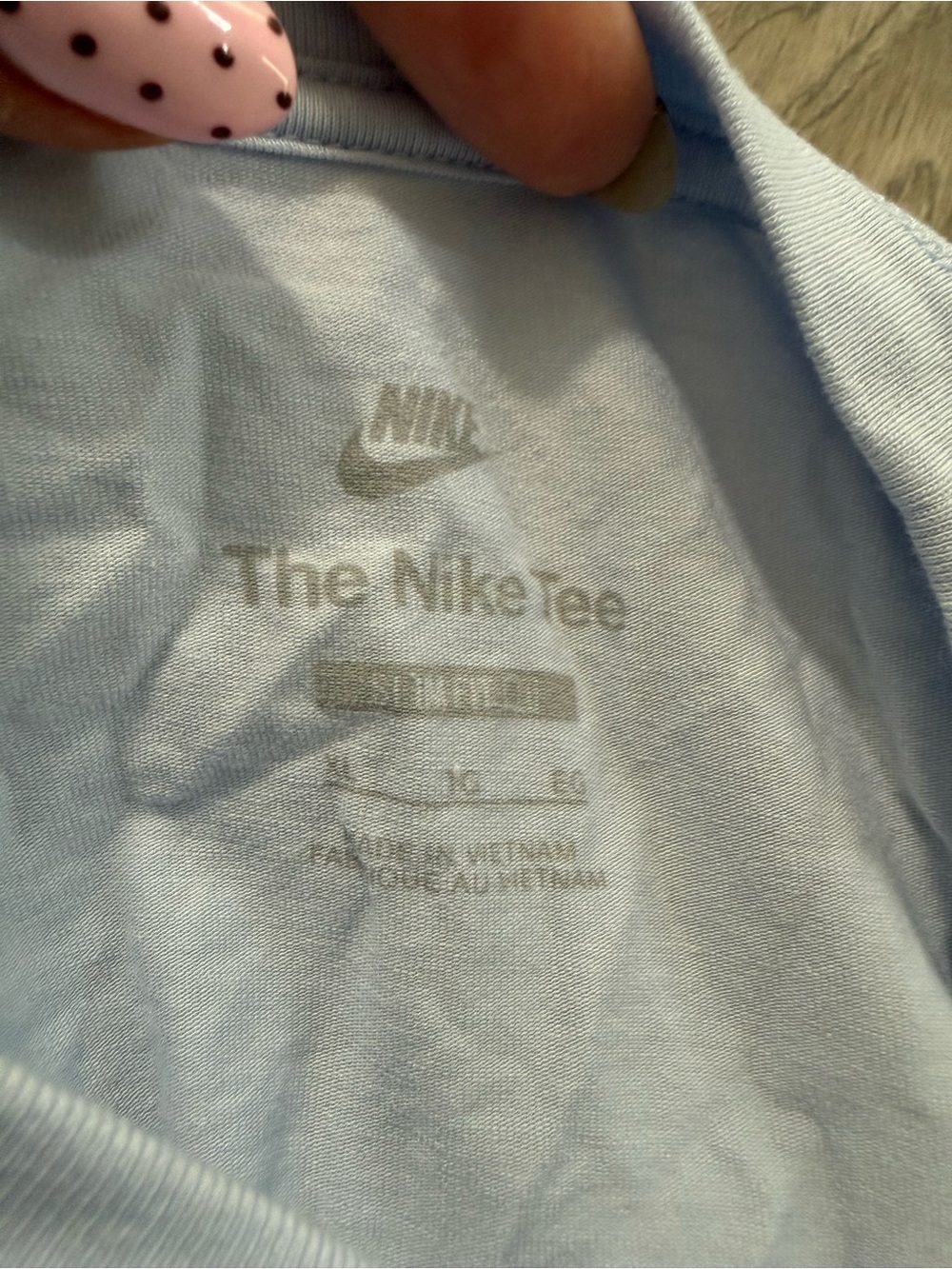 Nike The Nike Tee Light Blue Crop Top Size M - Picture 3 of 4